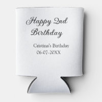 calligraphy simple minimal happy 2nd birthday