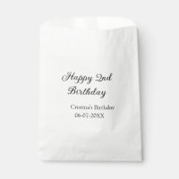 calligraphy simple minimal happy 2nd birthday