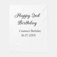 calligraphy simple minimal happy 2nd birthday