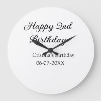 calligraphy simple minimal happy 2nd birthday