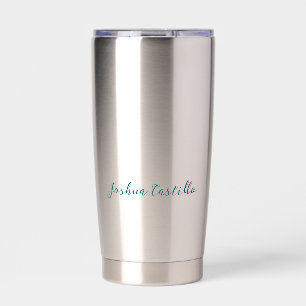 Calligraphy Simple Plain Professional Name Insulated Tumbler