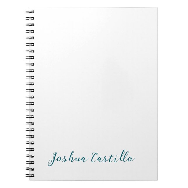 Calligraphy Simple Plain Professional Name Notebook (Front)