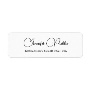 Calligraphy Simple Template Trendy Return Address