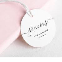 Calligraphy Spanish Thank You Wedding Gracias