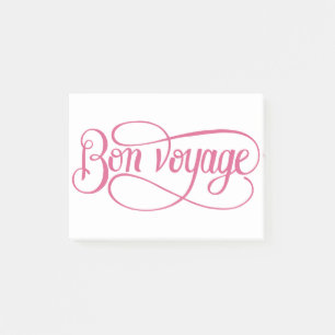 Calligraphy sticker bon voyage post-it notes