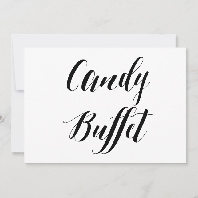 Calligraphy Style "Candy Buffet" Wedding Sign (Front)