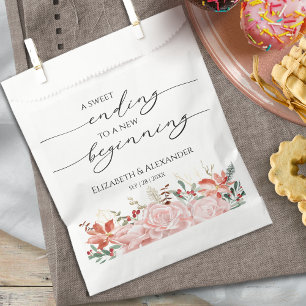 Calligraphy Sweet Ending New Begin Wedding Favour Bags