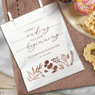 Calligraphy   Sweet Ending New Begin Wedding Favour Bags