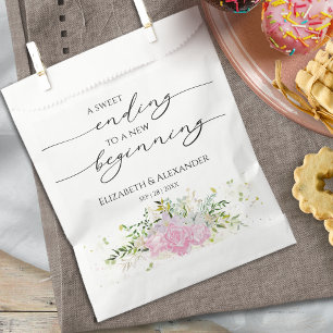 Calligraphy   Sweet Ending New Begin Wedding Favour Bags