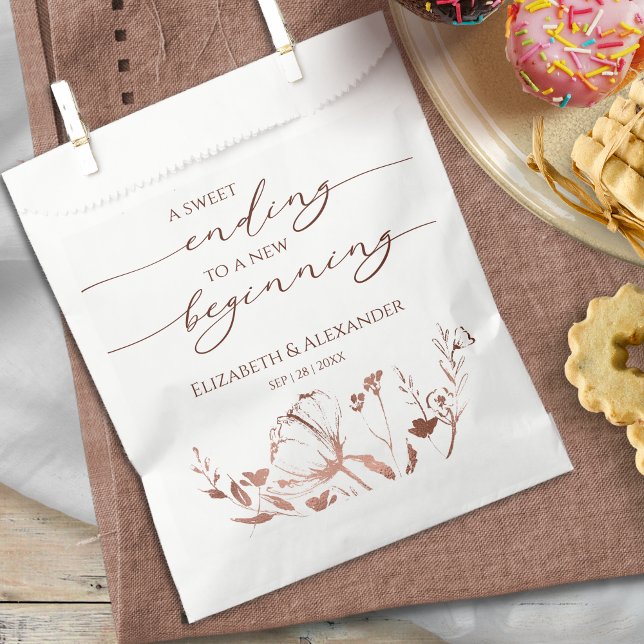 Calligraphy | Sweet Ending New Begin Wedding Favour Bags (Creator Uploaded)