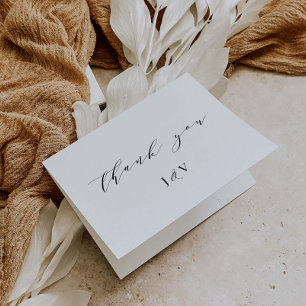 Calligraphy Thank You Classic Wedding Card J102