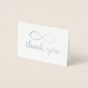 Calligraphy Thank You Infinity Symbol Foil Card