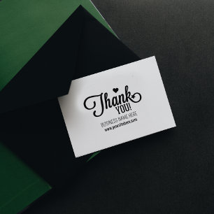 Calligraphy Thank You, Minimalist Business  Rubber Stamp