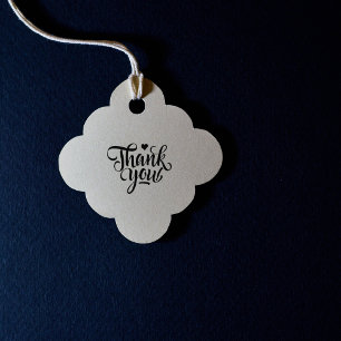 Calligraphy Thank You, Minimalist Business  Rubber Stamp