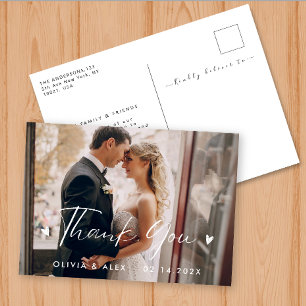 Calligraphy Thank You Postcard