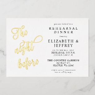 Calligraphy The Night Before Rehearsal Dinner