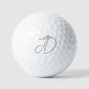 Calligraphy trendy classical monogram  golf balls