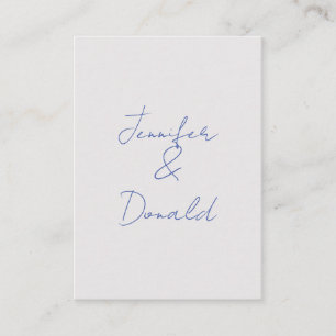 Calligraphy trendy classical plain personal names enclosure card