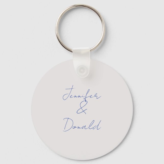 Calligraphy trendy classical plain personal names key ring (Front)