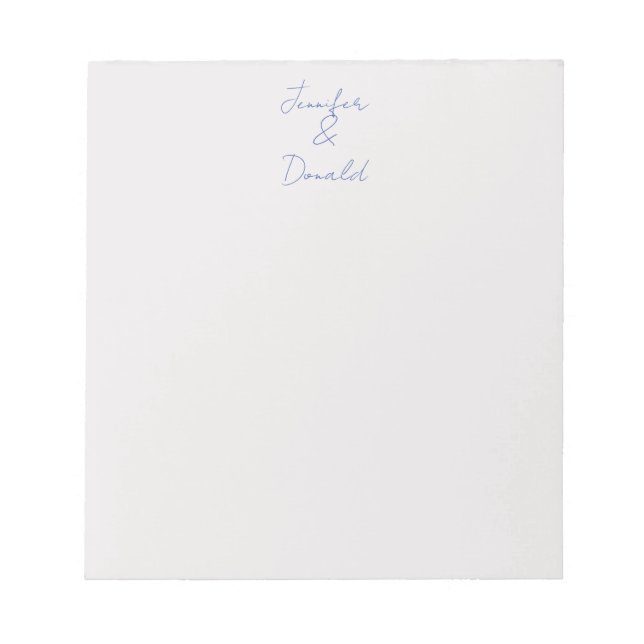Calligraphy trendy classical plain personal names notepad (Front)