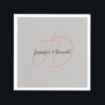 Calligraphy trendy classical script monogram napkin<br><div class="desc">Choose from variety of different designs,  types and fonts.</div>