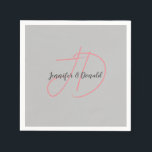 Calligraphy trendy classical script monogram napkin<br><div class="desc">Choose from variety of different designs,  types and fonts.</div>