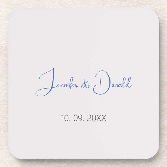 Calligraphy trendy classical script plain personal coaster (Front)
