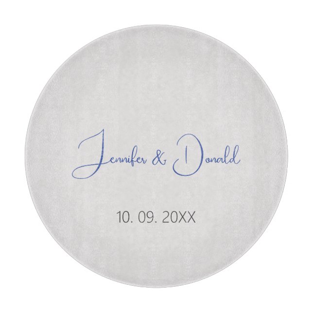 Calligraphy trendy classical script plain personal cutting board (Front)