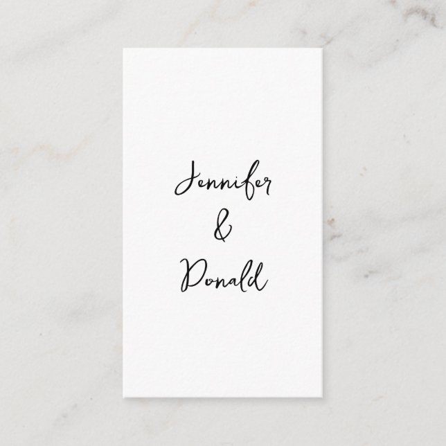Calligraphy trendy classical script plain personal enclosure card (Front)