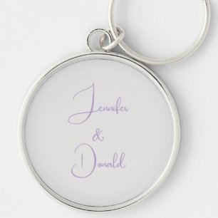 Calligraphy trendy classical script plain personal key ring