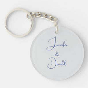 Calligraphy trendy classical script plain personal key ring