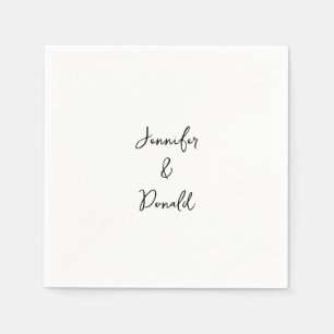 Calligraphy trendy classical script plain personal napkin