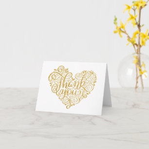 Calligraphy Vintage Phrase Thank You Card
