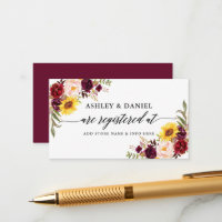 Calligraphy Watercolor Floral Wedding Registry