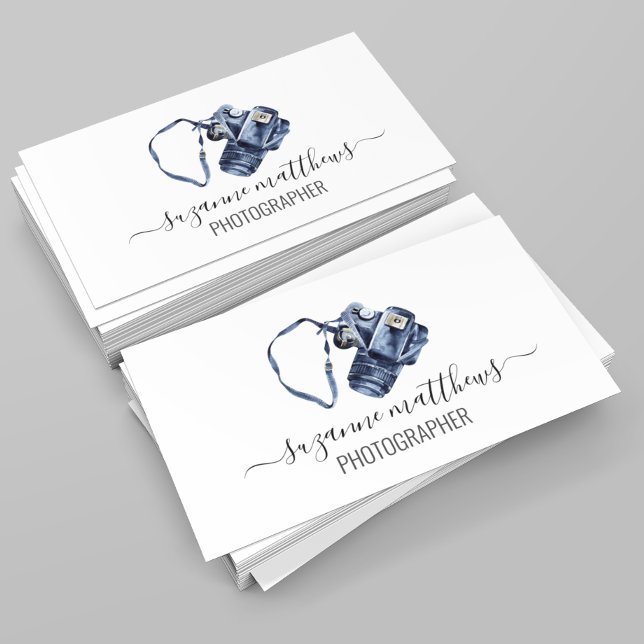 Calligraphy Watercolor Photography Photographer Business Card (Creator Uploaded)