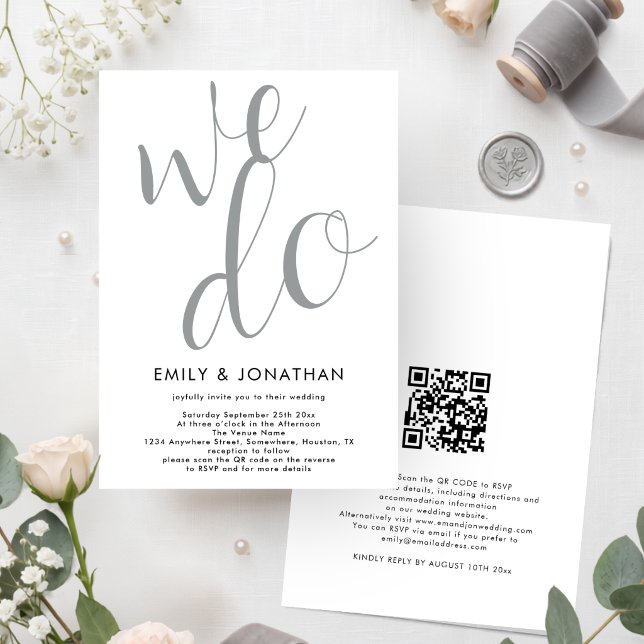 Calligraphy We Do QR Code Wedding Invitation (Creator Uploaded)