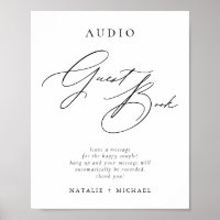 Calligraphy Wedding Audio Telephone Guestbook Sign