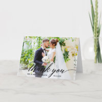 Calligraphy Wedding Bride Groom Photo B Fold