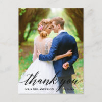 Calligraphy | Wedding Bride Groom Photo Thank You