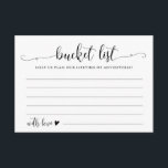 Calligraphy Wedding Bucket List Advice Cards<br><div class="desc">Calligraphy Wedding Bucket List Advice Cards</div>