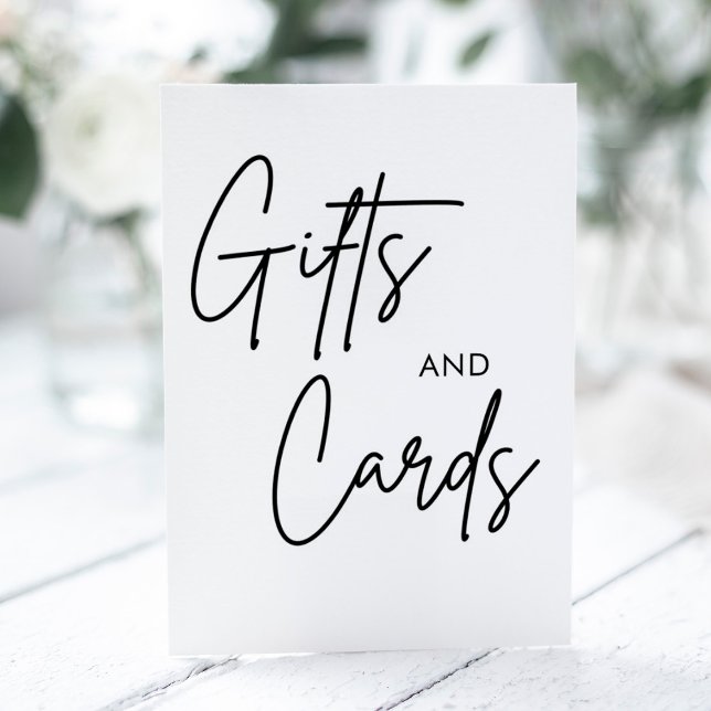 Calligraphy Wedding Cards and Gifts Pedestal Sign (Creator Uploaded)