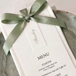 Calligraphy Wedding Name Tag Table Menu Cards