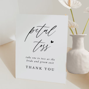 Calligraphy Wedding Petal Toss Send Off Sign