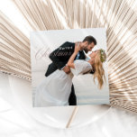 Calligraphy Wedding Photo Married Christmas  Holiday Card<br><div class="desc">This calligraphy wedding photo married Christmas holiday card is perfect for a simple religious holiday celebration. The design features an elegant font to embellish your event.

Replace the current photo with your own.</div>