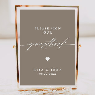 Calligraphy Wedding Please Sign Our Guestbook Sign