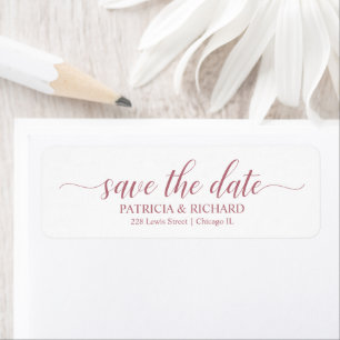Calligraphy Wedding Save The Date Return Address