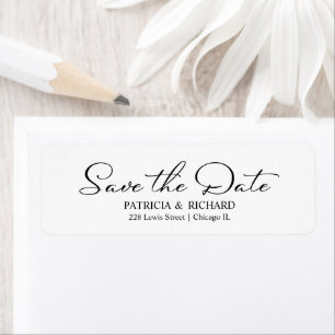 Calligraphy Wedding Save The Date Return Address L