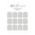 Calligraphy  Wedding Seating Chart | Black