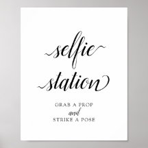 Calligraphy Wedding "Selfie Station" Sign