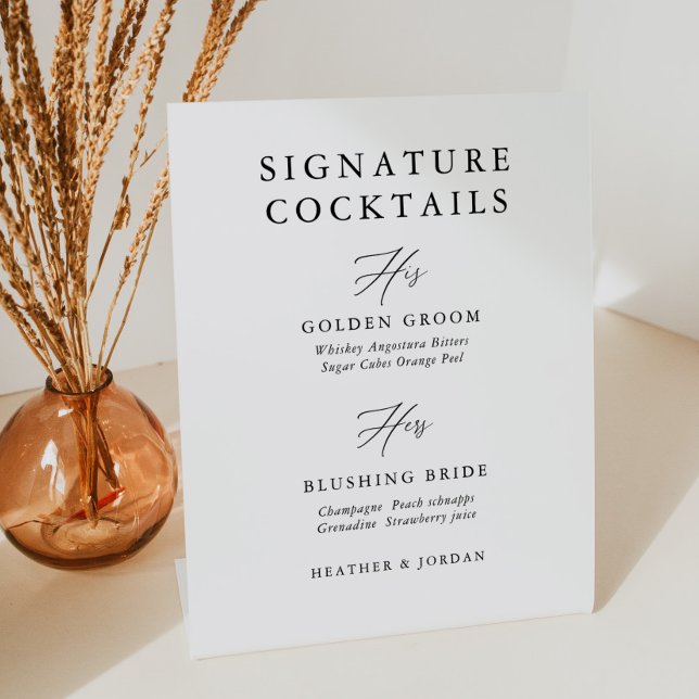 Calligraphy Wedding Signature Cocktail Bar Sign (Creator Uploaded)